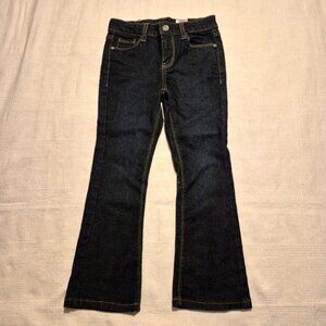 Route 66 girls size 6 dark wash blue jeans, adjustable waist  EUC